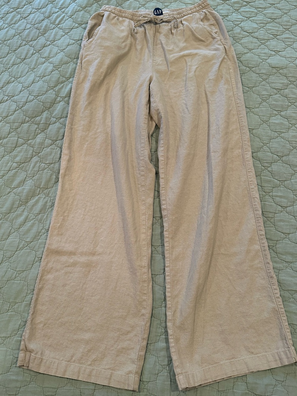 GAP Beige Relaxed Wide-Leg Pants